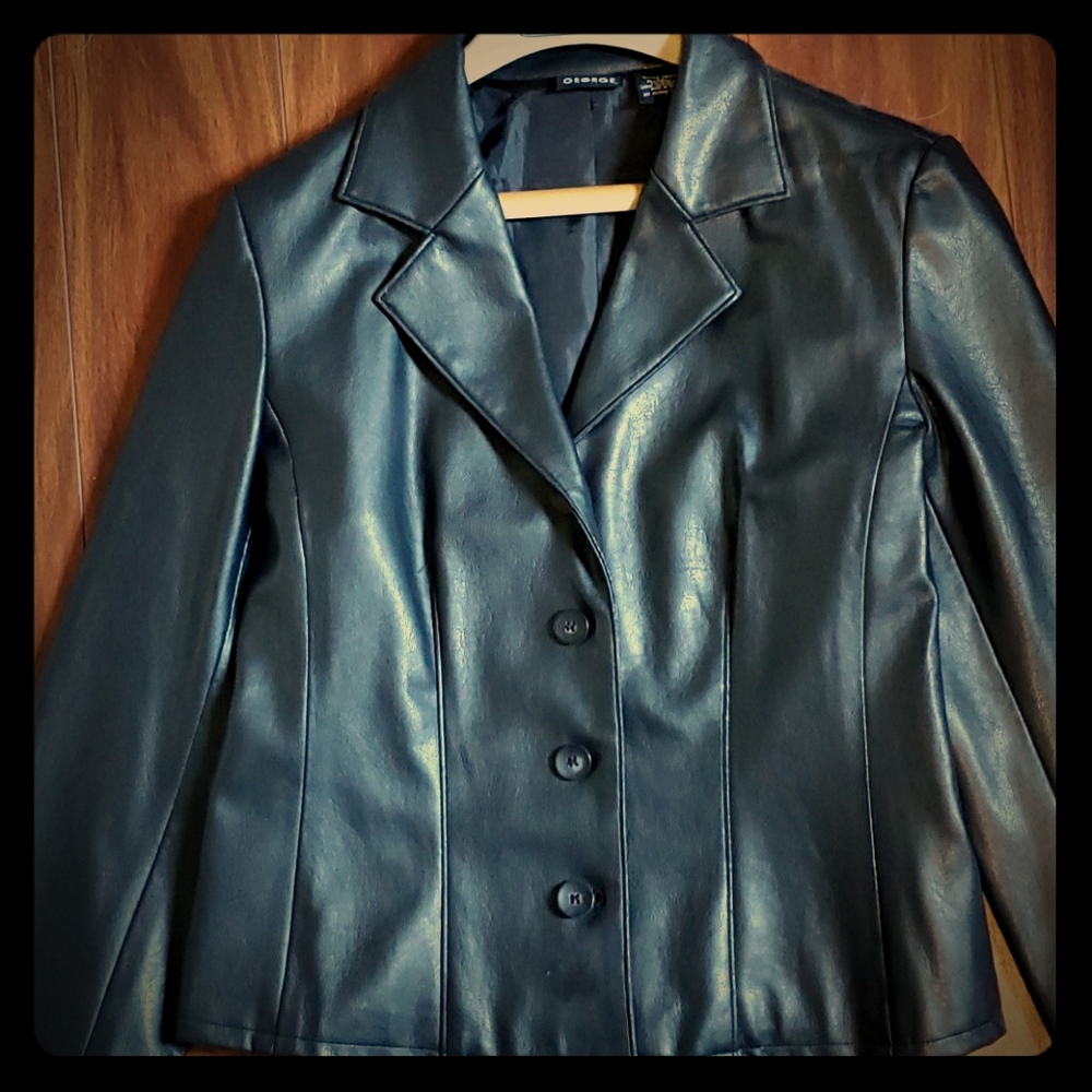 George Faux Leather Jacket